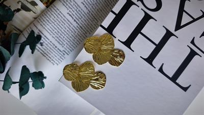 Özel Seri Tırtık Plaka Yaprak Sallantılı Küpe