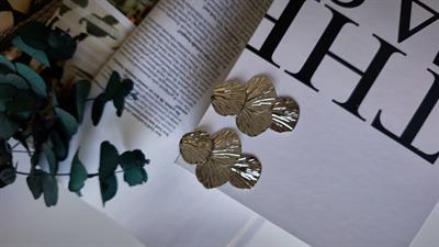 Özel Seri Tırtık Plaka Yaprak Sallantılı Küpe