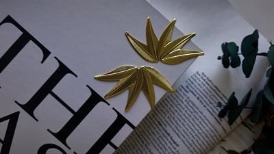 Özel Seri Tırtık Plaka Yarım Çiçek Küpe