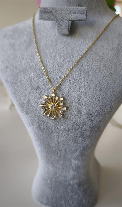 Özel Seri Zirkon Taşlı Çubuk Detaylı Kolye