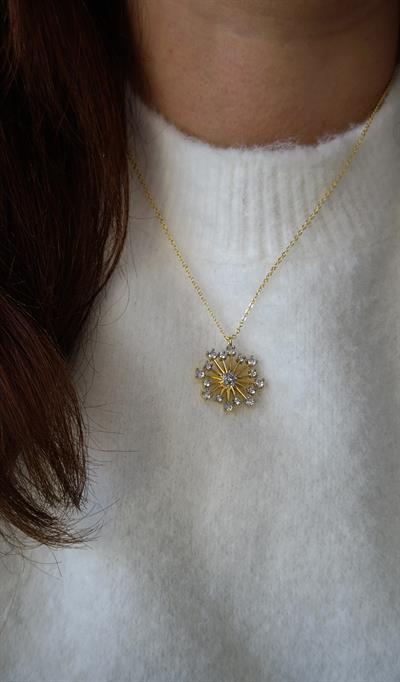 Özel Seri Zirkon Taşlı Çubuk Detaylı Kolye