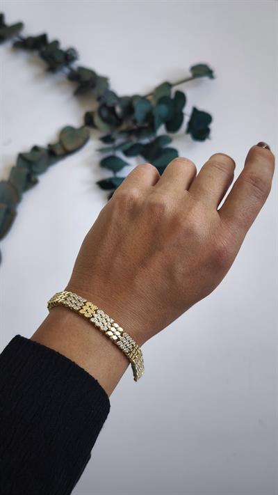 Özel Seri Zirkon Taşlı Kordon Model Bileklik 