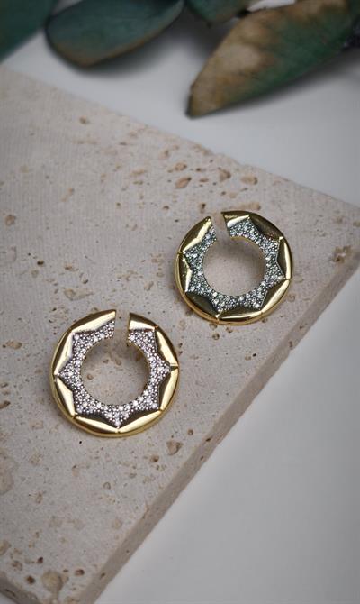 Özel Seri Zirkon Taşlı Plaka Küpe