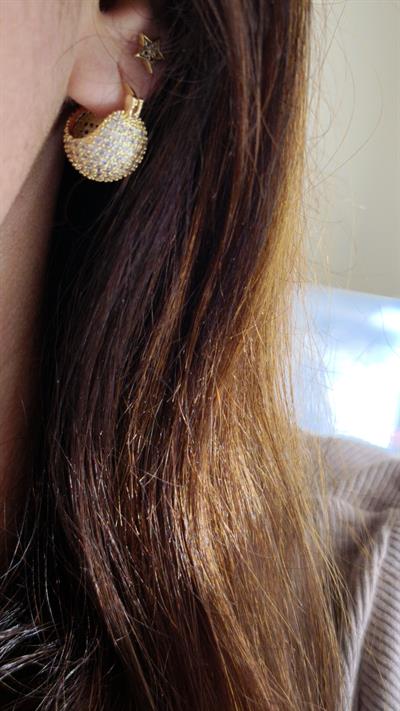 Özel Seri Zirkon Taşlı Top Küpe