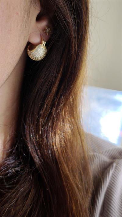 Özel Seri Zirkon Taşlı Top Küpe