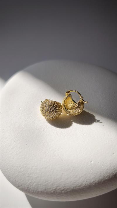 Özel Seri Zirkon Taşlı Top Küpe