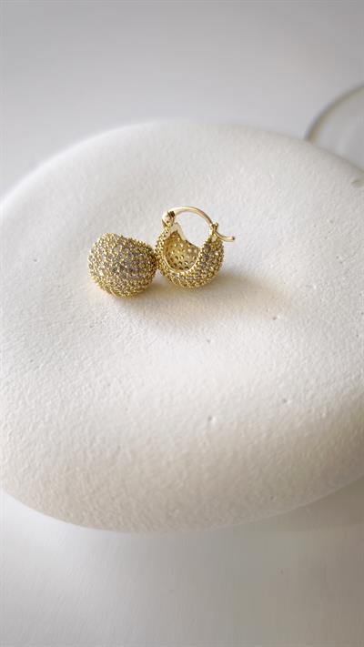 Özel Seri Zirkon Taşlı Top Küpe