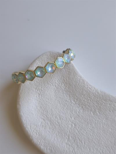 Petek Şekil  Yansımalı Yanar Döner Lastik Bileklik