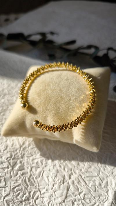 Tırtık Plaka Top Uçlu Kelepçe Bileklik