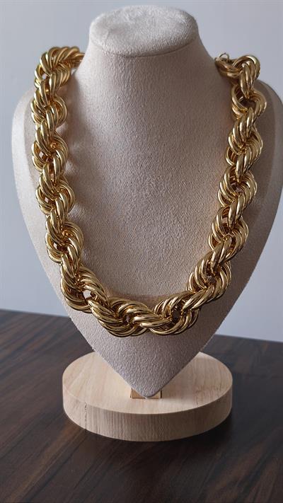 Vintage Kalın Burgu Kolye