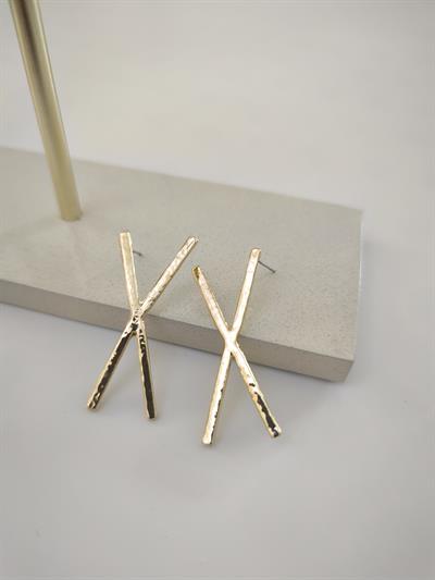 X Şekil Dövme Desen Küpe