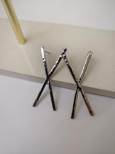 X Şekil Dövme Desen Küpe