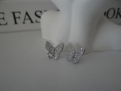 Zirkon Taşlı Kelebek Küpe