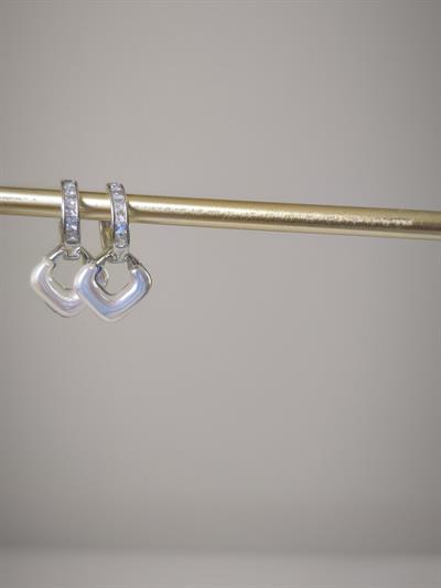 Zirkon Taşlı Yanar dönerli Kaplamalı Minimal Küpe