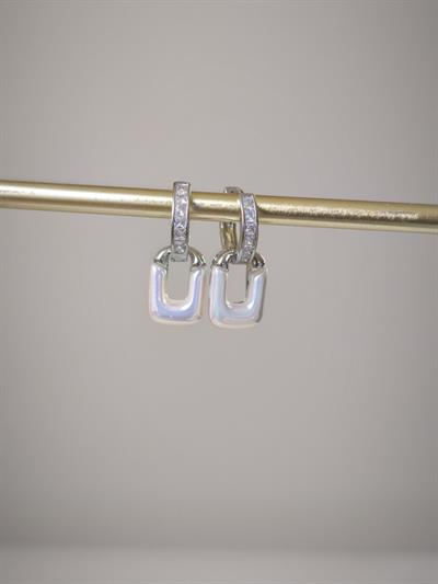 Zirkon Taşlı Yanar dönerli Kaplamalı Minimal Küpe