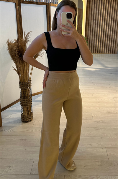 Basic Camel Triko Pantolon