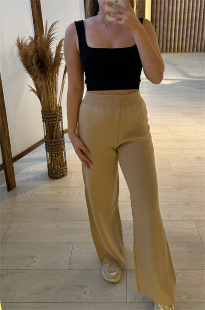 Basic Camel Triko Pantolon