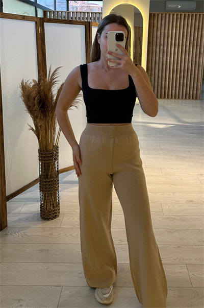 Basic Camel Triko Pantolon