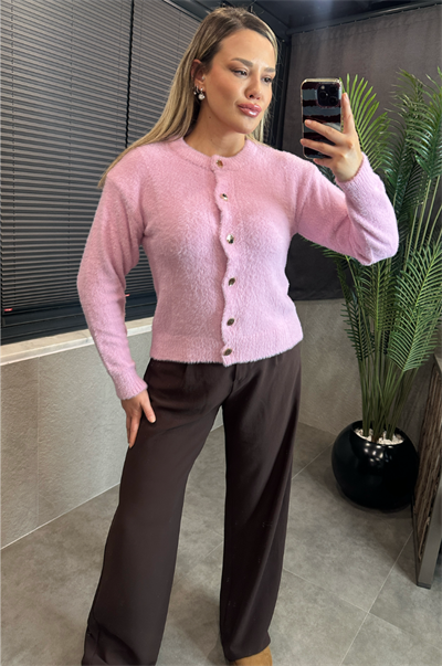 Pembe Premium Yumoş Hırka