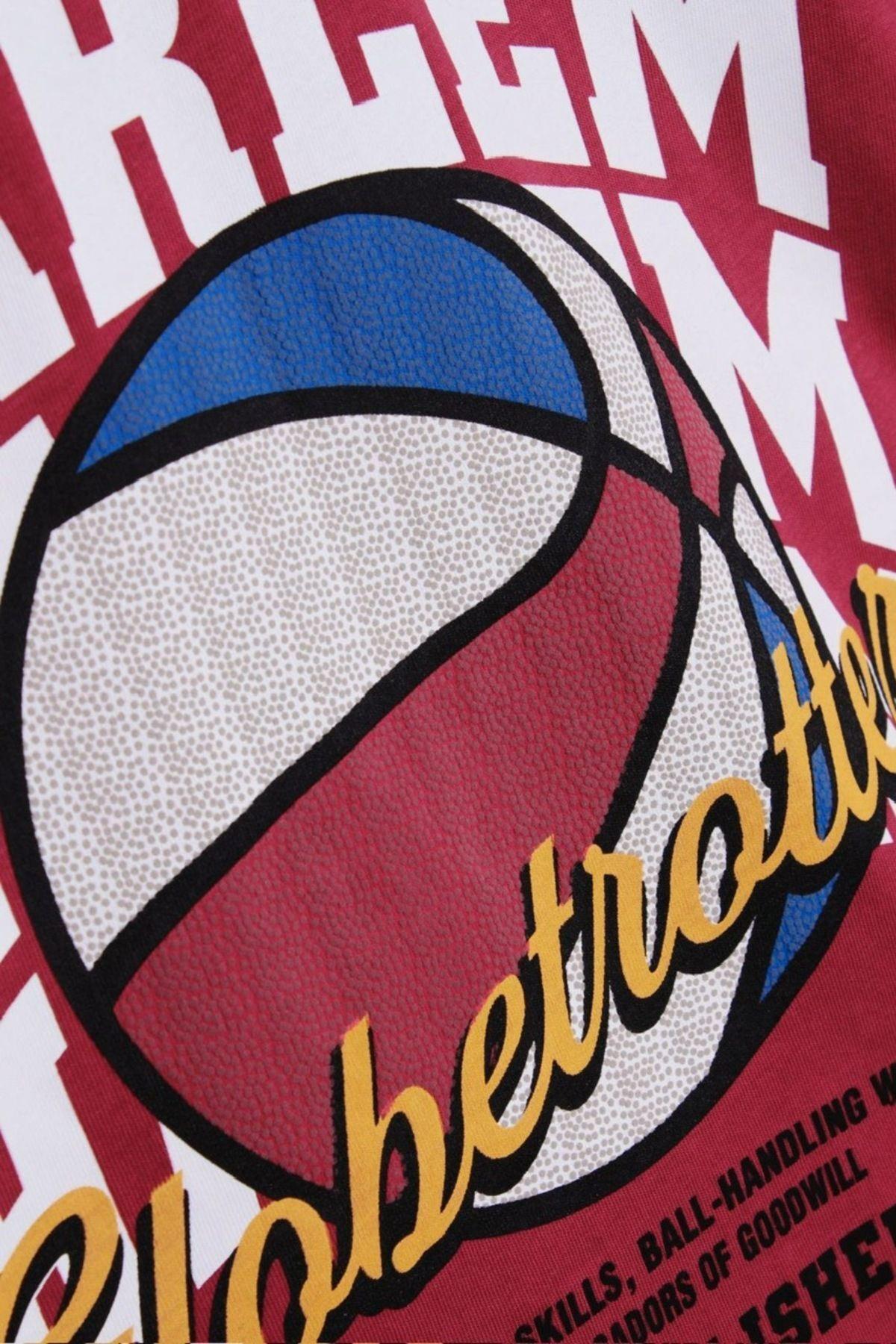 Erkek Çocuk Basketbol Baskılı Alt-Üst Takım Kırmızı