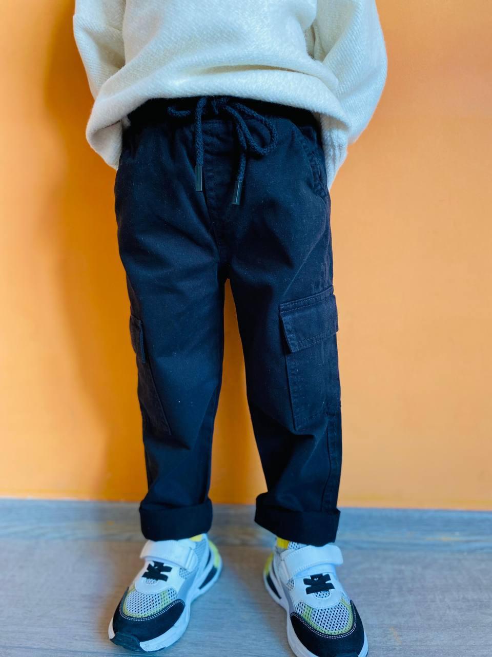 Erkek Çocuk Beli Lastikli Jogger Pantolon Siyah