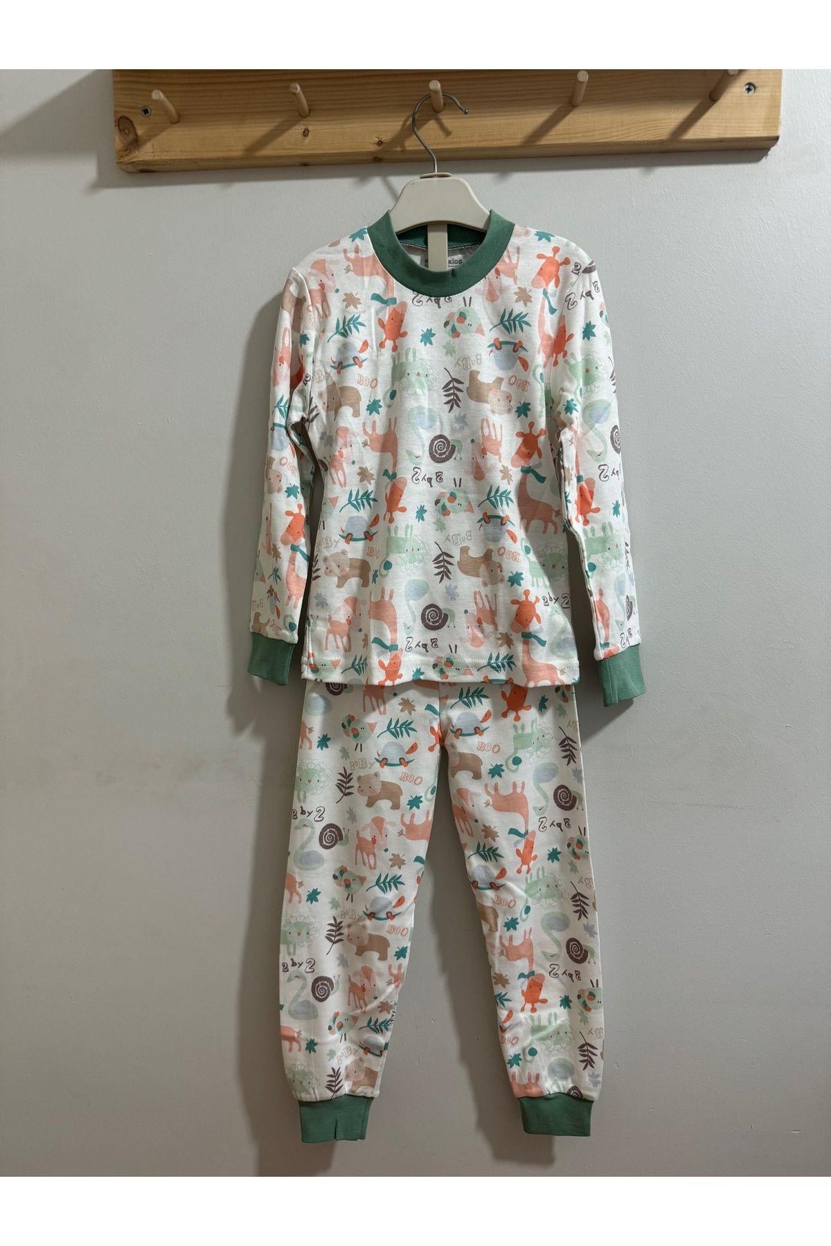 Erkek Çocuk Pijama Takımı Mint Yeşil