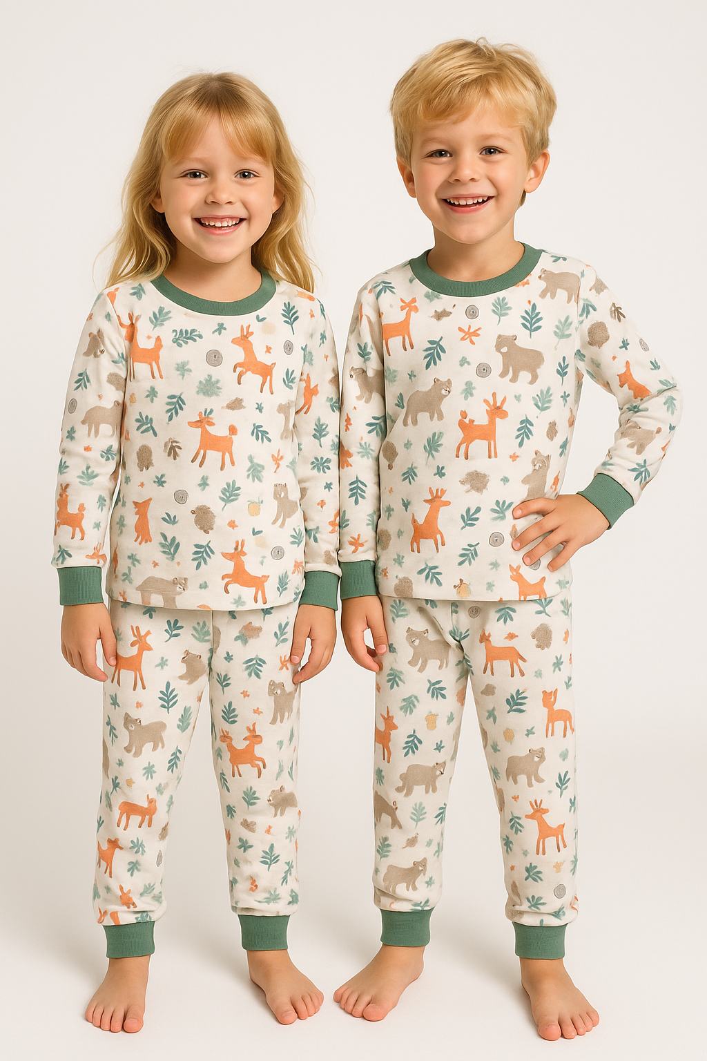 Erkek Çocuk Pijama Takımı Mint Yeşil