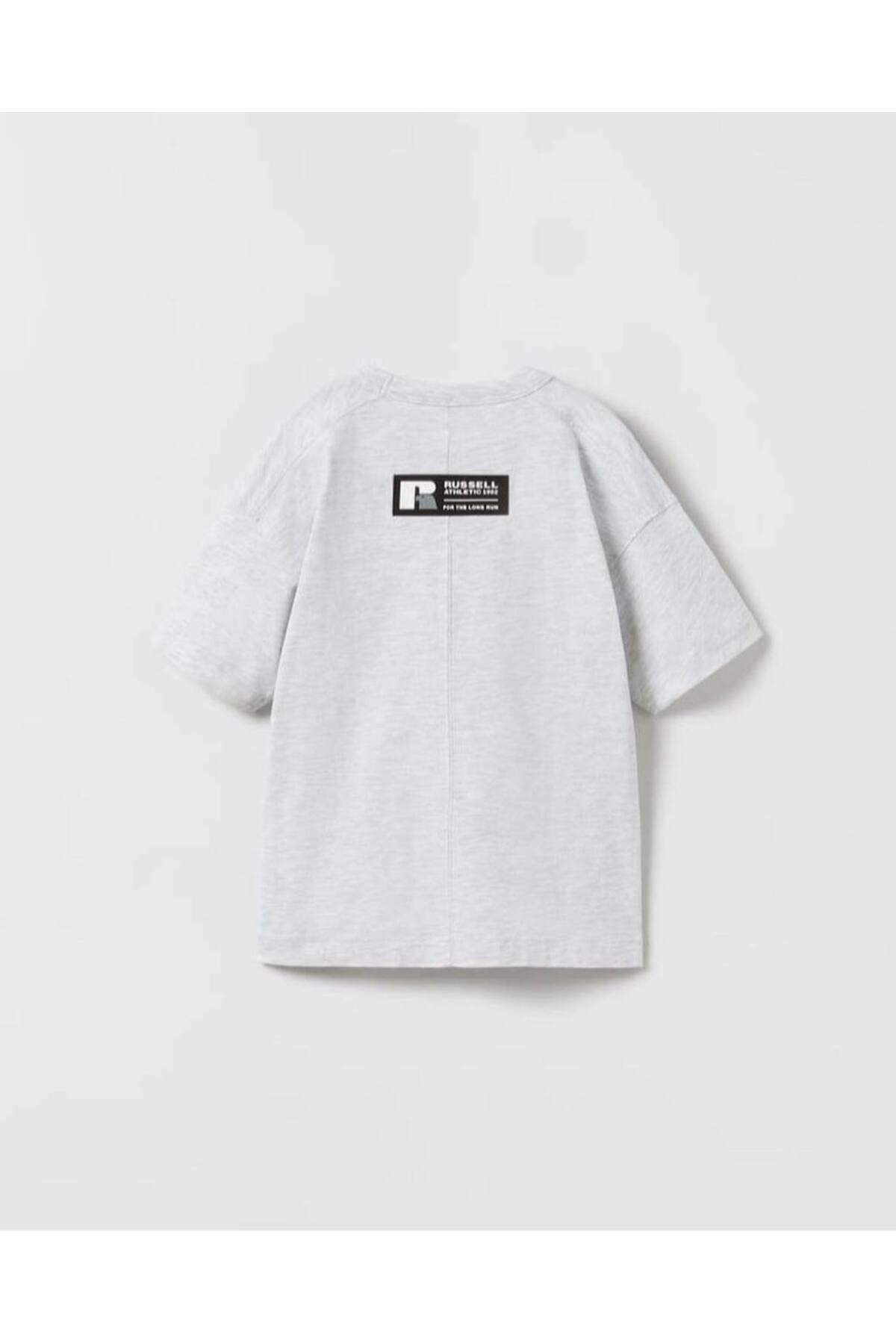Erkek Çocuk Rusell T-Shirt Gri