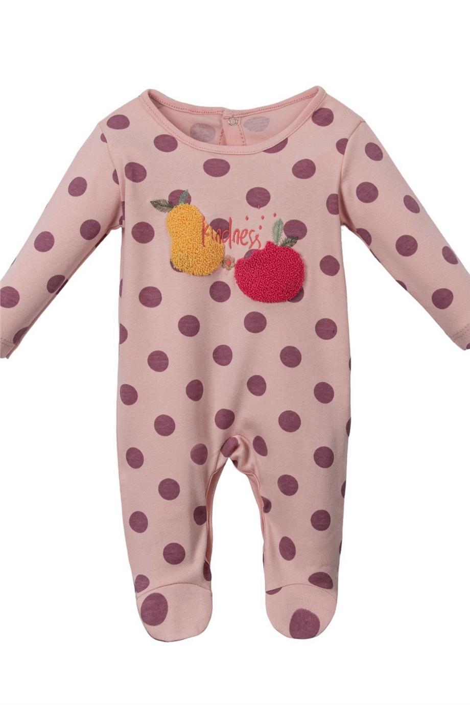 Kız Bebek Çiçek FruitS Punch Tulum Pembe