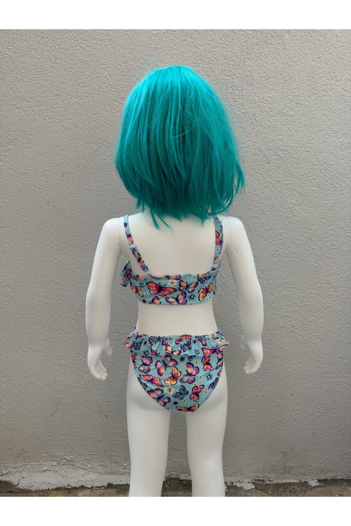 Kız Çocuk Bikini Takımı Mavi