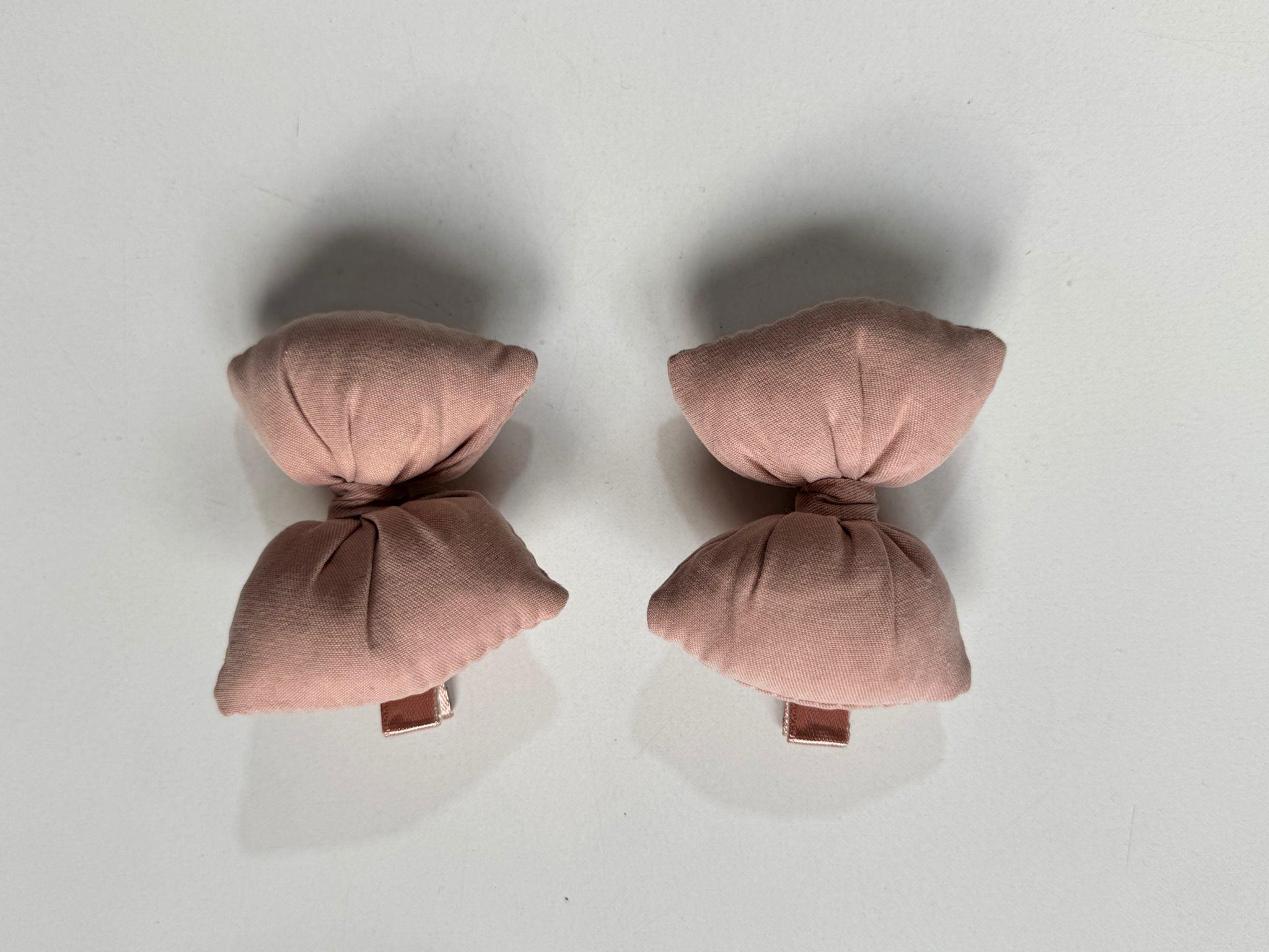 kız Çocuk Fiyonklu 2li klips Toka  Açık pembe