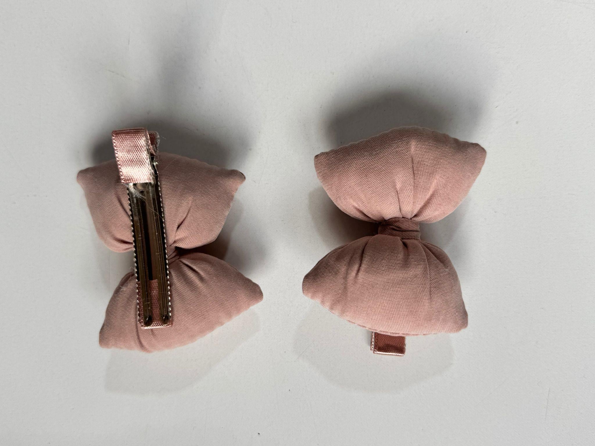 kız Çocuk Fiyonklu 2li klips Toka  Açık pembe
