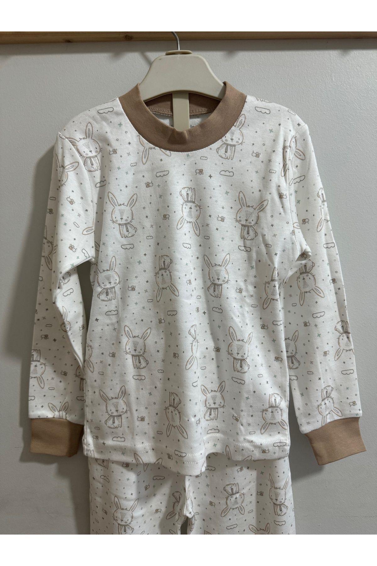 Kız Çocuk Pijama Takımı Beyaz