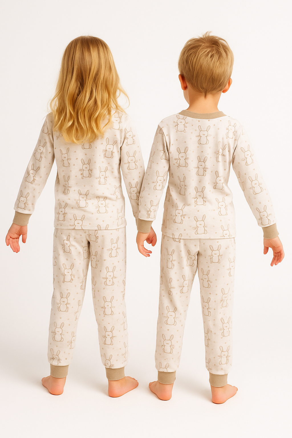 Kız Çocuk Pijama Takımı Beyaz
