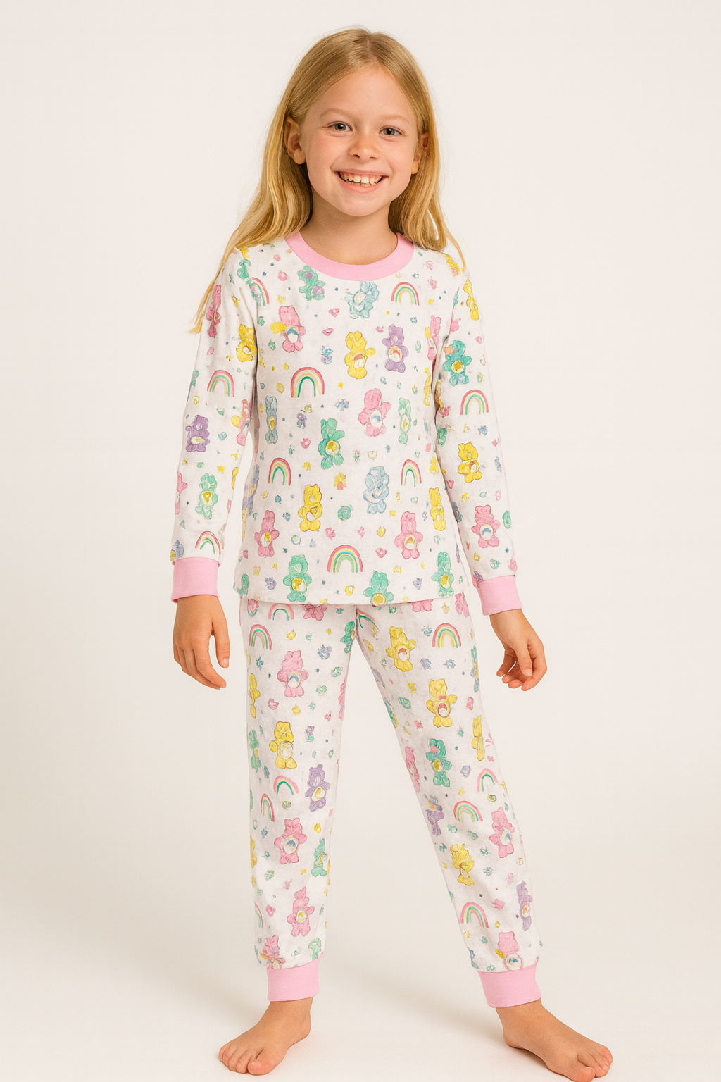 Kız Çocuk Pijama Takımı Pembe