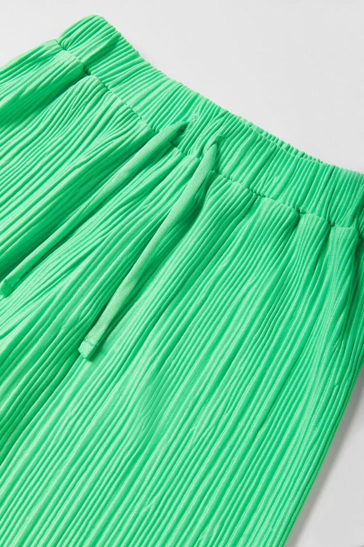 Kız Çocuk Wıde Leg Pantolon Yeşil