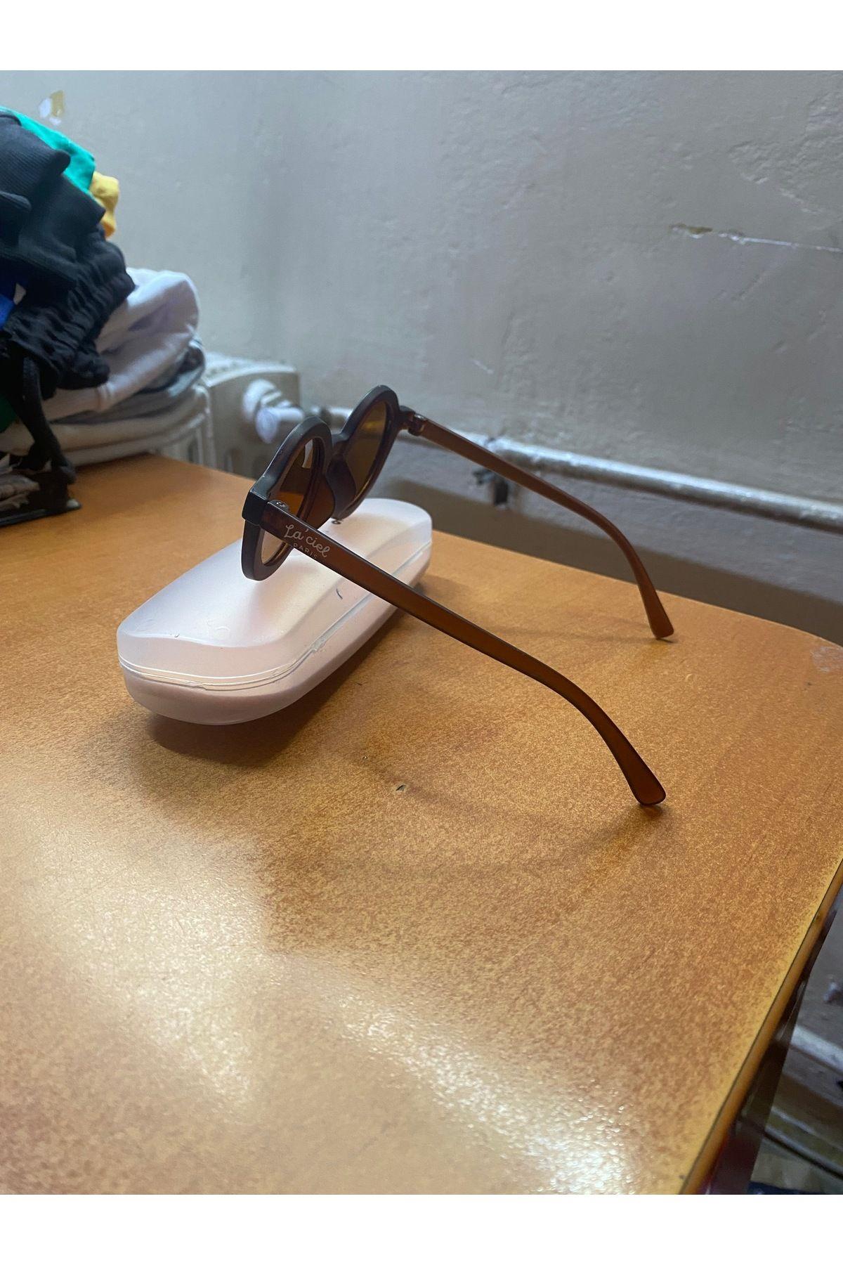 Kopya - Unisex Iskandinav Model Çocuk Güneş Gözlüğü Uv400 Korumalı Kahverengi