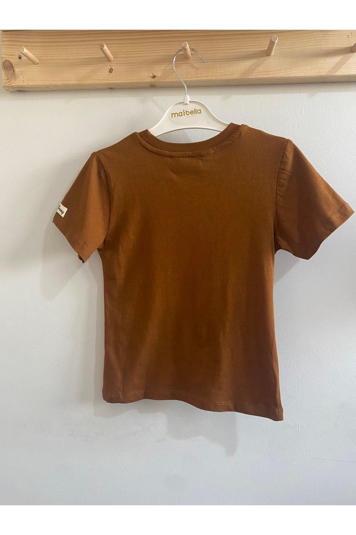 T-Shirt Mıckey Kahve Kahverengi