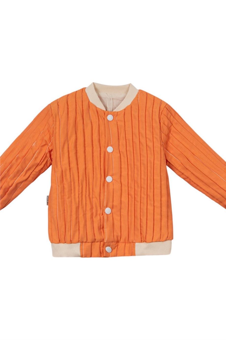 Unisex Kapitone Cıtcıtlık Ceket Turuncu