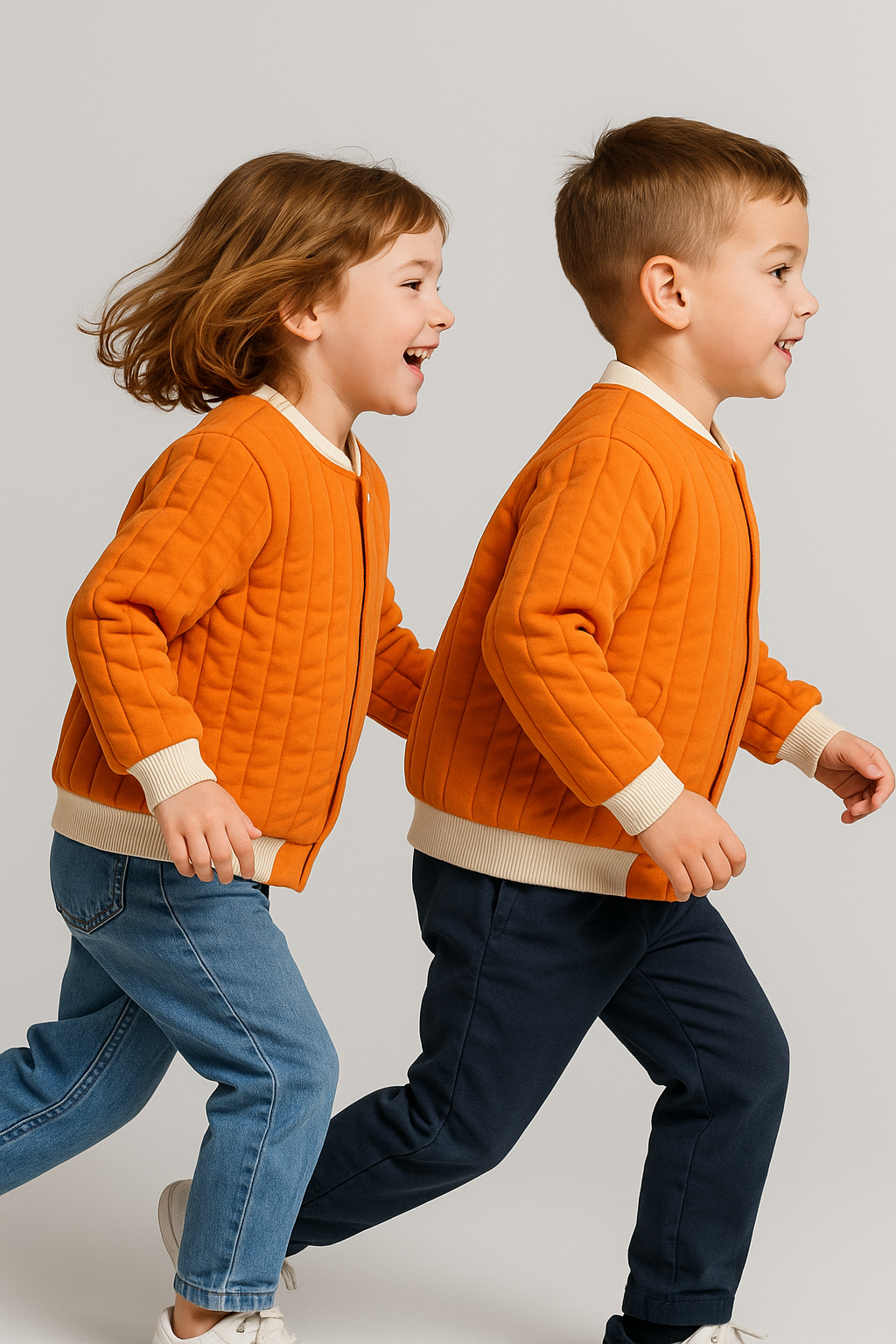 Unisex Kapitone Cıtcıtlık Ceket Turuncu