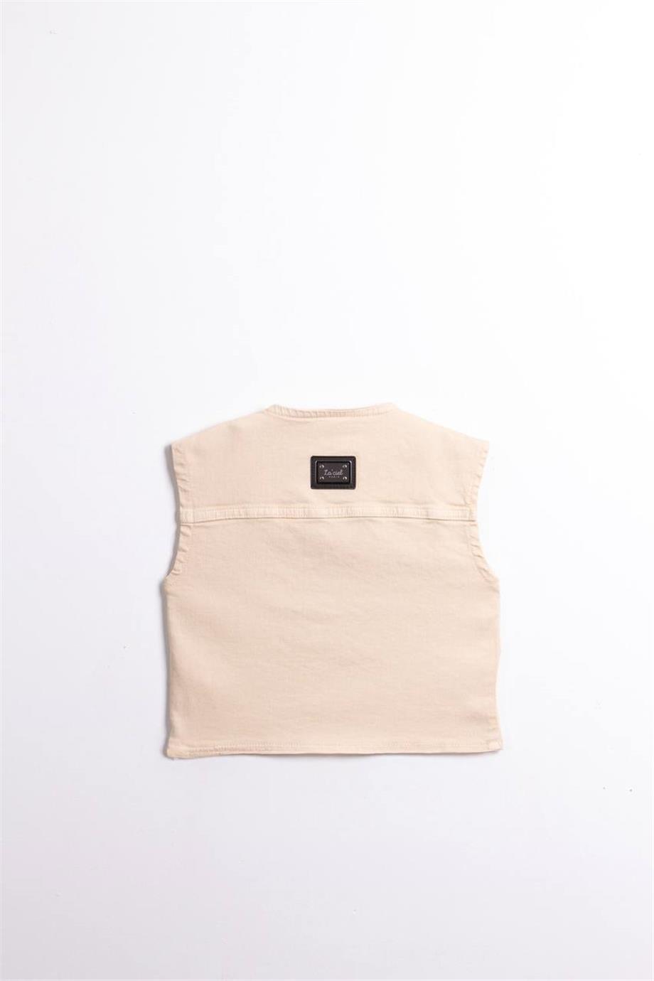 Unisex Model LaciEl Paris Kot Yelek Krem