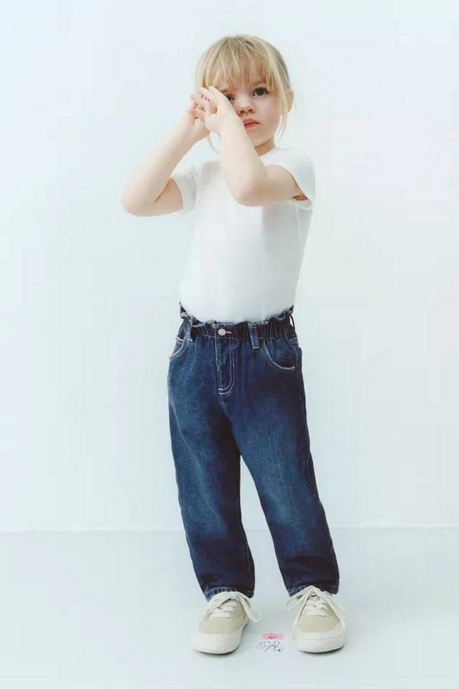 Yeni Sezon Unisex Çocuk Basic Kısa Kollu Pamuklu T-Shirt Beyaz