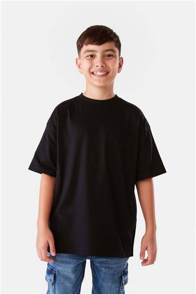 Erkek Çocuk Basic Kısa Kollu T-Shirt Siyah