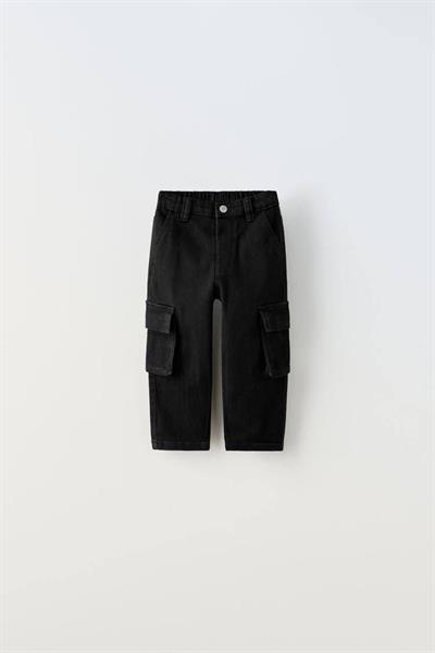 Erkek Çocuk Beli Lastikli Jogger Pantolon Siyah