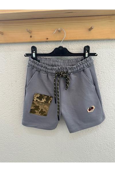 Erkek Çocuk Cepli Şort Antrasit