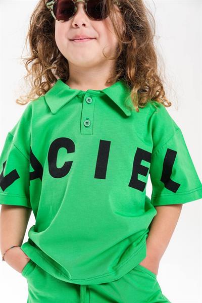 Erkek Çocuk LaciEl Paris Koldan Logo Detaylı Alt-Üst Takım Yeşil