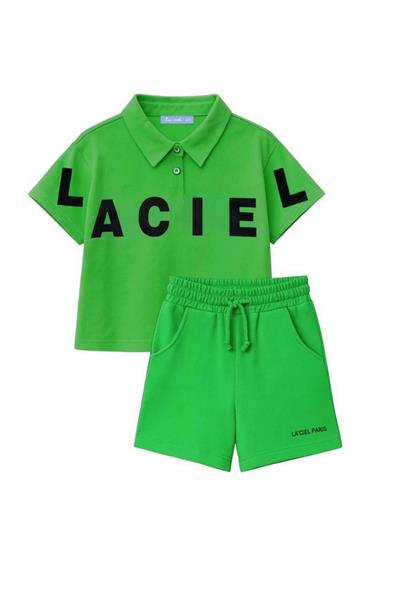 Erkek Çocuk LaciEl Paris Koldan Logo Detaylı Alt-Üst Takım Yeşil