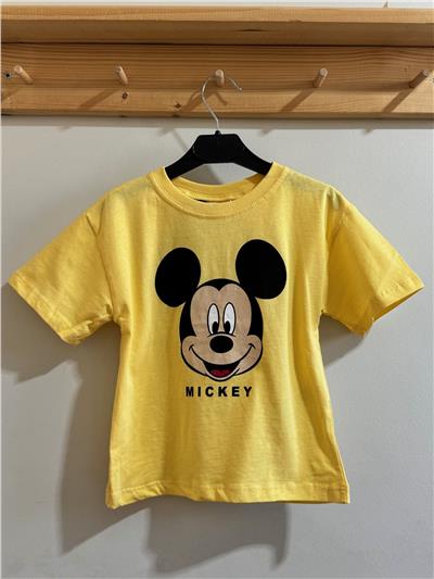Erkek Çocuk Mickey Mouse T-Shirt Sarı