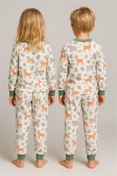 Erkek Çocuk Pijama Takımı Mint Yeşil