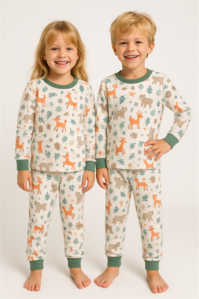 Erkek Çocuk Pijama Takımı Mint Yeşil